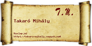 Takaró Mihály névjegykártya